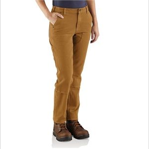 CARHARTT WOMEN'S RUGGED FLEX® TWILL DOUBLE-FRONT WORK PANT SIZE 6 REGULAR